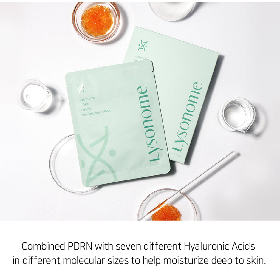 Lysonome PDRN Retain Bio Cellulose Mask 1 box (30g x 5pcs)