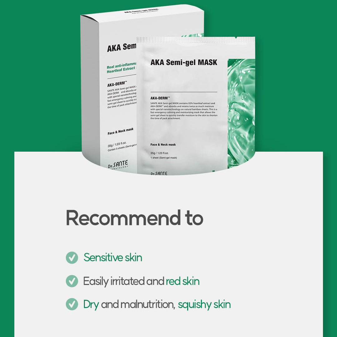 Dr.SANTE Dermatology Artemisia AKA Semi-gel Mask 1 box (30g x 5ea)